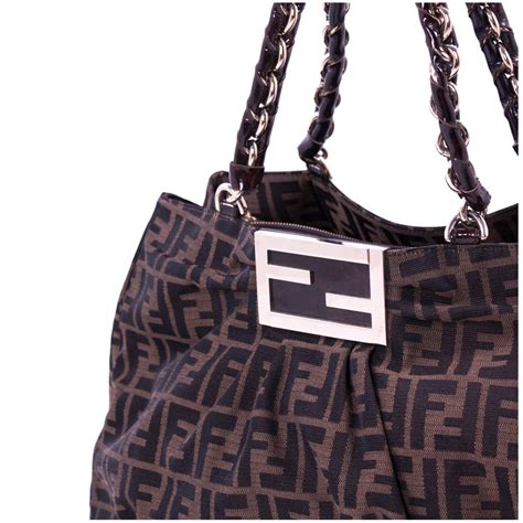 fendi mia bag big tessuto logato|Fendi Large Mia Bag .